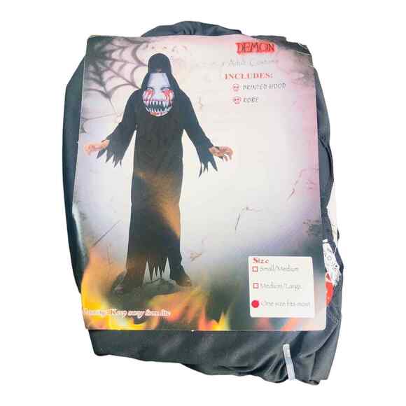 U Look Ugly NWT Spooky Scary Bloody Eyes Black GOUL Costume Halloween Cosplay - Picture 1 of 4